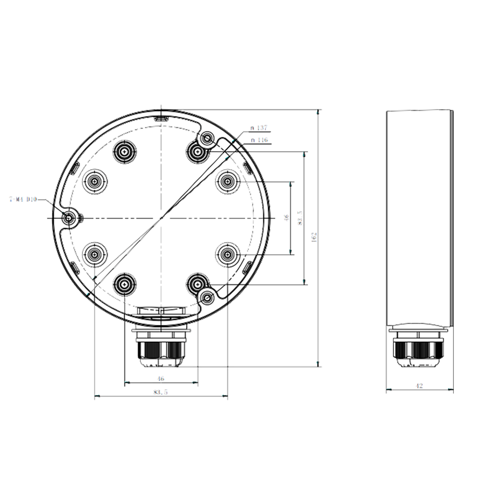 Hikvision Aansluitdoos DS-1280ZJ-DM21