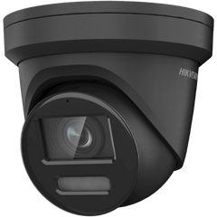 Hikvision 4 MP Smart Hybrid Light met ColorVu vaste Turret-netwerkcamera DS-2CD2347G2H-LIU Black 2.8