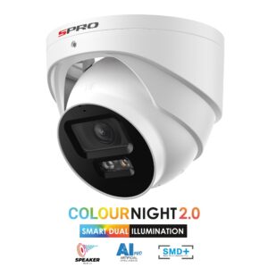 SPRO 4MP IP Turret Active Deterrence DHIPD40/28LRW-MS