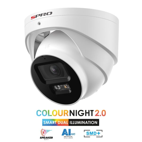 SPRO 4MP IP Turret Active Deterrence DHIPD40/28LRW-MS