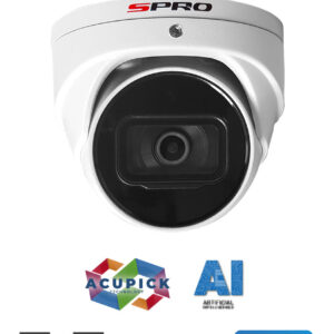 4MP IP-TURRET-CAMERA, 2,8 MM, TOT 50 M IR, AI PRO, WIT (DHIPD40/28RW/50-M-I2)